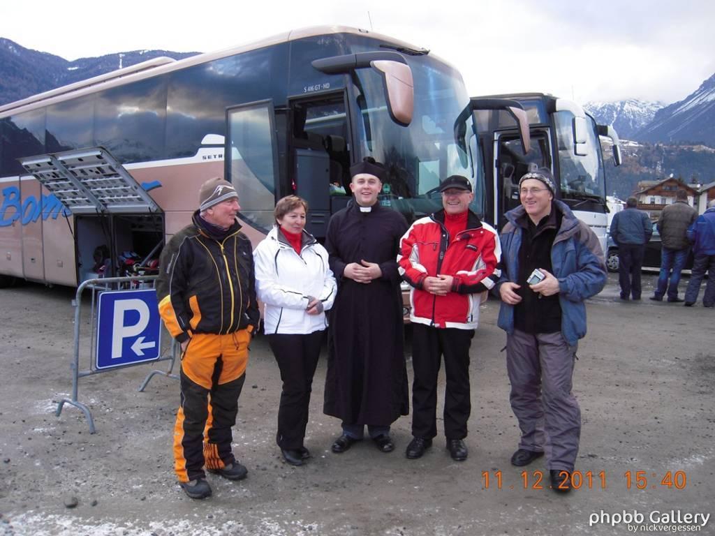 Na parkingu przy dolnej stacji w Bormio
